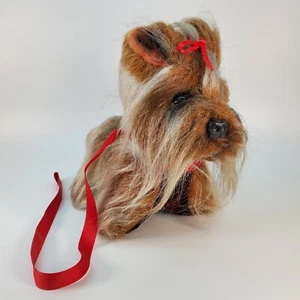Herman and Pecker Yorkie Yorkshire Dog Plush Toy 10” x 12.5" Stuffed Animal - Picture 1 of 10