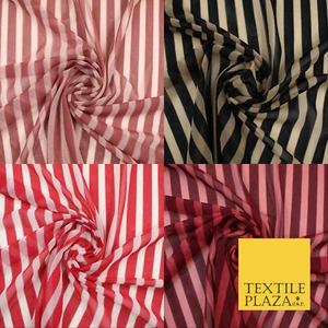 Tela artesanal de disfraz de malla eléctrica a rayas suaves elásticas de 4 vías de lujo - Imagen 1 de 14