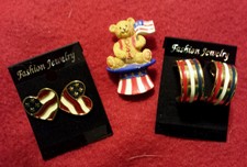 Independence Day Jewelry Lot #2 Avon American Glory~Teddy Bear