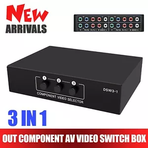 RGB Component Switch Selector 5 RCA 3-way Ypbpr Cable AV Switcher for DVD PlayMo - Picture 1 of 8