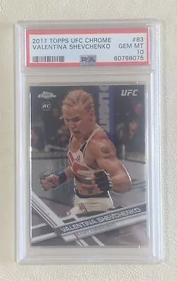 2017 Topps UFC Chrome VALENTINA SHEVCHENKO RC #83 Rookie PSA 10 GEM MINT - Image 1 of 2