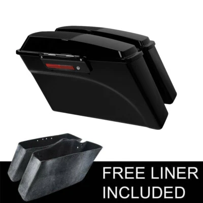 Hard Saddlebags & 6x9" Speaker Lids Fit For Harley Road King Glide 1994-2013 - Image 1 of 4