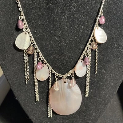 "Collar Lane Bryant cadena tono plata madreperla, 17""" Foto 1 de 4