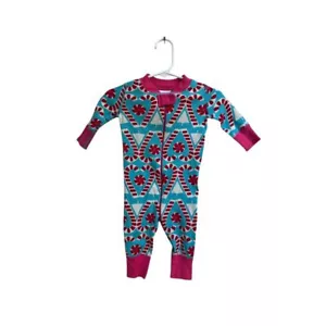 Pigiama Hanna Andersson Candy Cane pezzo unico con zip taglia 0-6 mesi / 50 cm - Foto 1 di 5
