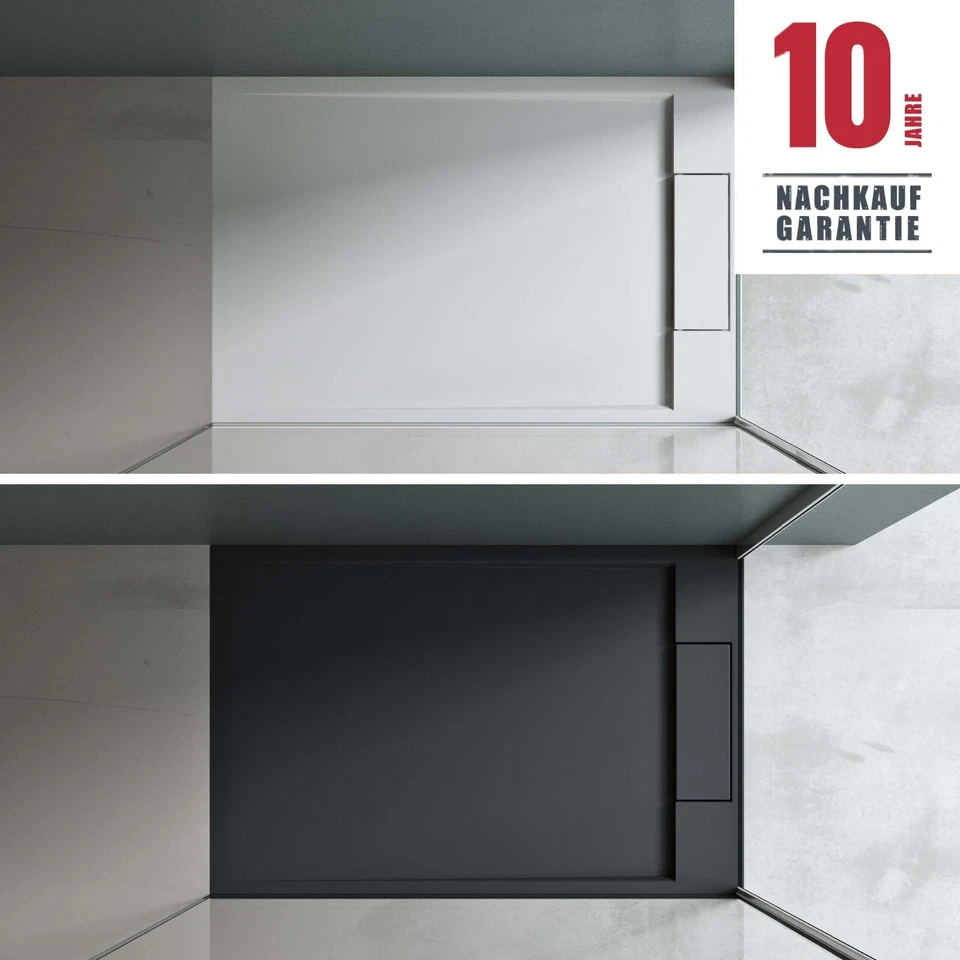 MAI & MAI Duschwanne Mineralguss Duschwanne 80x140 90x120 Duschtasse Superflach Geoma04