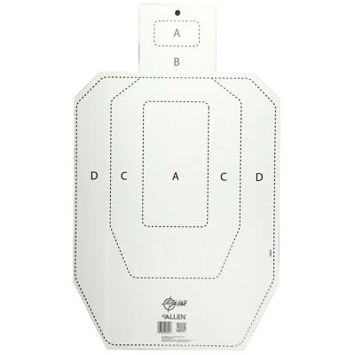 Allen EZ AIM Adhesivo Coroplast IPSC Silhouette Target 18x30 Paquete Único Blanco Foto 1 de 2