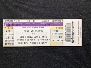 Roger Clemens 1st National League Victory Full Ticket 311th Career Win 4/7/2004 - Picture 1 of 3