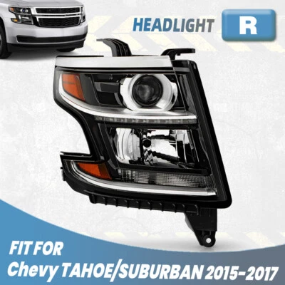 Halogen Headlight For 2015-2017 Chevrolet Tahoe Suburban Right Passenger Side Foto 1 de 4