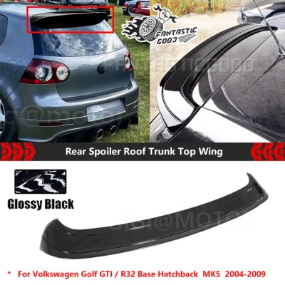 Alerón trasero negro brillante techo maletero ala superior VW Golf GTI R32 MK5 2004-2009 Foto 1 de 4