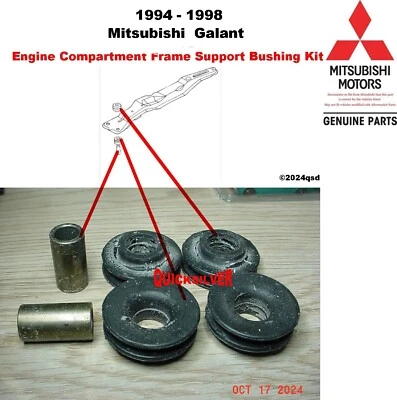 1994 1998 Mitsubishi Galant Engine Support Bushing Kit New OEM - Image 1 of 2