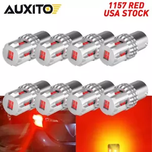 8x AUXITO Rojo 1157 7528 2357 3496 Bombilla LED Parada Trasera Freno Señal de Giro Luz EAC - Imagen 1 de 12