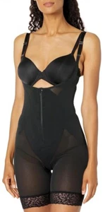 Maidenform Damen Ultra Sculpts Open Bust Strampler Shapewear XXL Schwarz, Neu mit Etikett - Bild 1 von 7