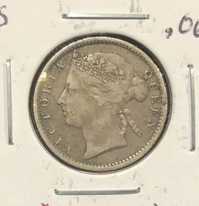 1894 BRITISH HONDURAS 10 Cents Silver Coin- Victoria 1-Year Type-Mintage=126,000 - Picture 1 of 4