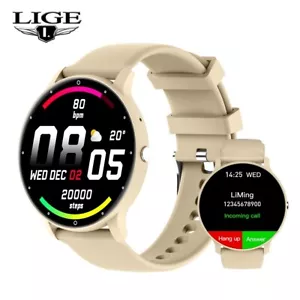 Smart Watch Men Women with Call Receive/Dial Sport Fitness Heart Rate Waterproof - Picture 1 of 7