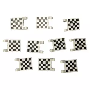 Lego 2335 Checkered Racing Car Flag 2x2   10 Pieces - Picture 1 of 6