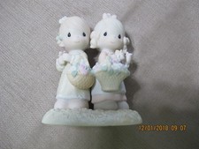 Precious Moments-To My Forever Friend- 2 Girlfriends w/Baskets Of Flowers 100072
