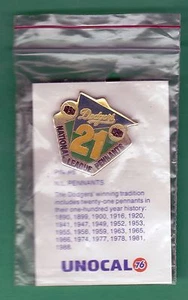 ORIGINAL 1990 DODGERS UNOCAL 76 21 NATIONAL LEAGUE PENNANTS BASEBALL PIN PIN - Picture 1 of 1