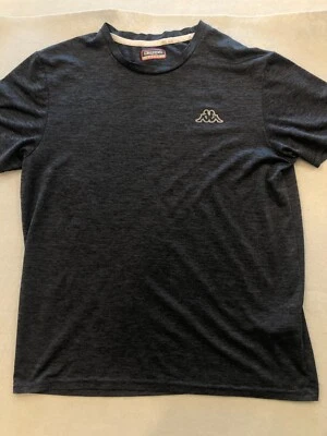 Camisa de entrenamiento Kappa para hombre grande gris jaspeado tejido ropa deportiva camiseta Foto 1 de 4