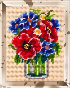 DIY Printed Tapestry kit "Poppies and cornflowers", Needlepoint Kit - Picture 1 of 1