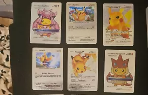 11 Picachu's incl. Pikachu Mega Lucario Silver Foil Fan Art Pokemon Card NM - Picture 1 of 3