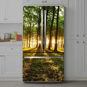 Fridge Wrap Vinyl Side by Side | French Door | Top Bottom Door Size: 36 x 70” - Picture 1 of 5