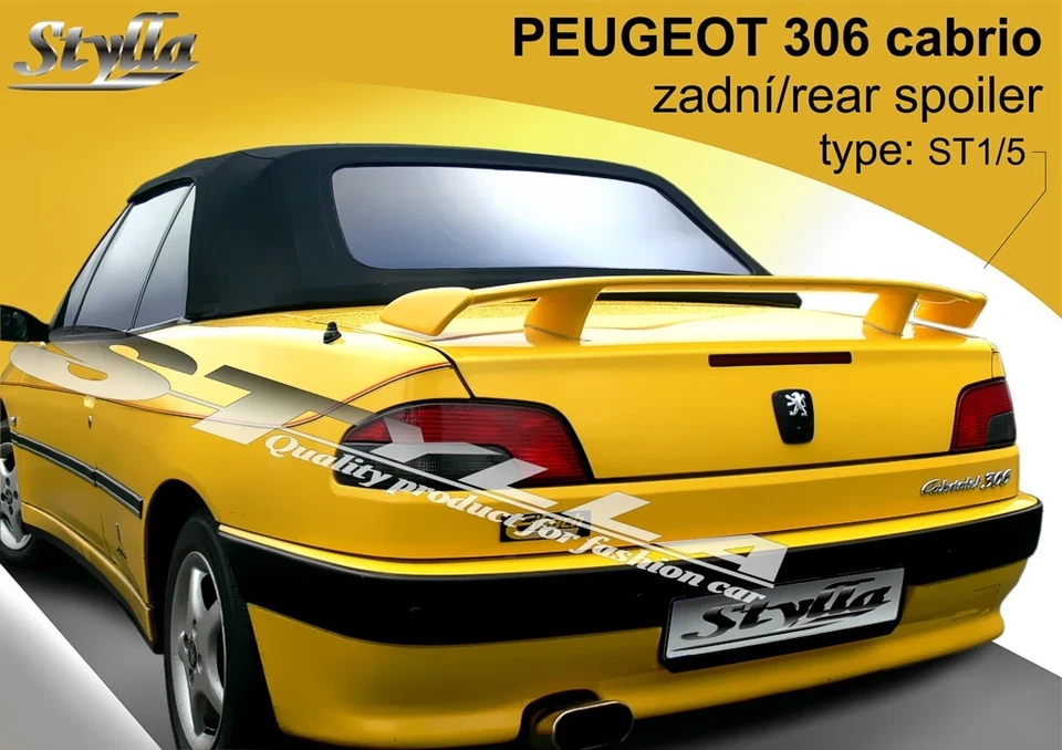 SPOILER REAR TRUNK BOOT TAILGATE PEUGEOT 306 CABRIO WING ACCESSORIES - Image 1 of 1