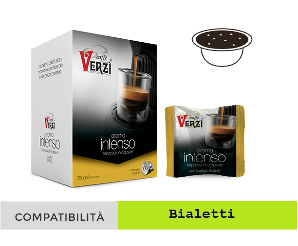 200 Capsule Caffè Verzì Aroma Intenso Compatibili con Bialetti Originali Verzi
