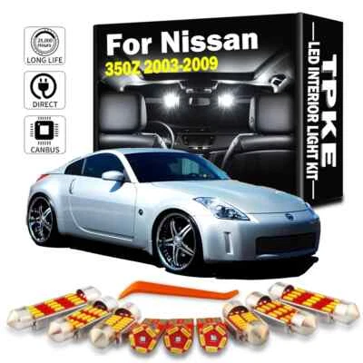 Kit de luces domo mapa interior LED de 7 piezas para accesorios de coche Nissan 350Z 2003-2009 Foto 1 de 4