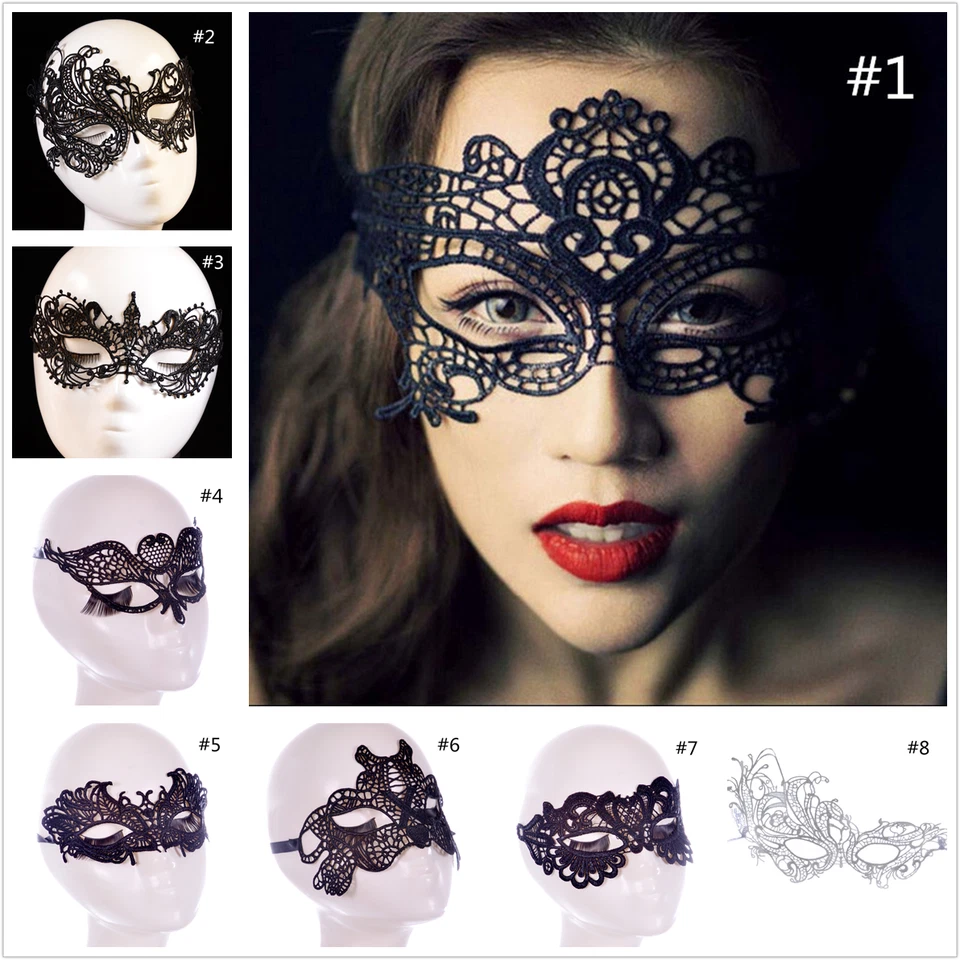Wholesale Black Lace eye mask Lady Masquerade Ball Costume Party Bundle SALE NEW - Image 1 of 4
