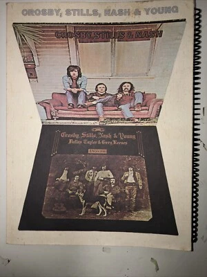 Crosby Stills Nash Young Songbook/Sheet Music Book for Guitar Piano 1970 Warner - Image 1 of 3