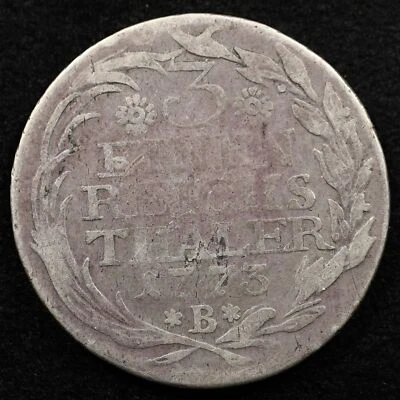 German States Prussia 1/3 Reichsthaler 1773B, Coin, Silver, Inv#G095 - Image 1 of 2
