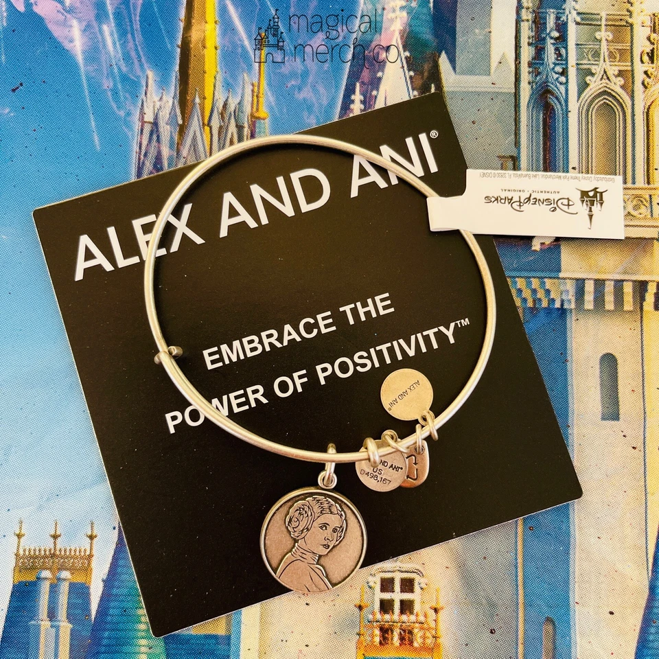 PULSEIRA CHARME PULSEIRA PRATA PRINCESA LEIA ALEX & ANI STAR WARS PARQUES DA DISNEY - Imagem 1 de 1