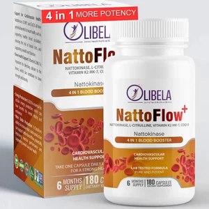 Nattokinase 2000FU 180 Capsules Cardiovascular Health Blood Flow Vegan - Picture 1 of 12