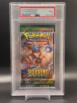 Pokemon XY Roaring Skies Deoxys Factory Sealed Booster Pack PSA 9 Card Anime TCG - Image 1 of 2