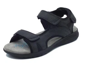 Geox U25ELA Spherica Black Sandali per Uomo in tessuto nero con triplo strappo - Imagen 1 de 3