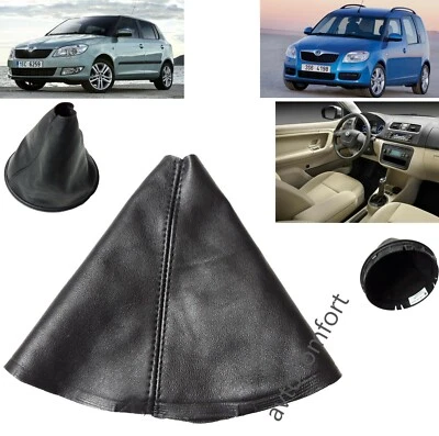 For Skoda Fabia Roomster Genuine Leather Gear Stick Gaiter Boot Cover Car Geitor - image 1 of 4