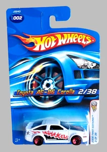 2006 Hot Wheels Toyota AE-86 Corolla #2/38 2006 First Editions weiß rot 5 Speichen - Bild 1 von 12