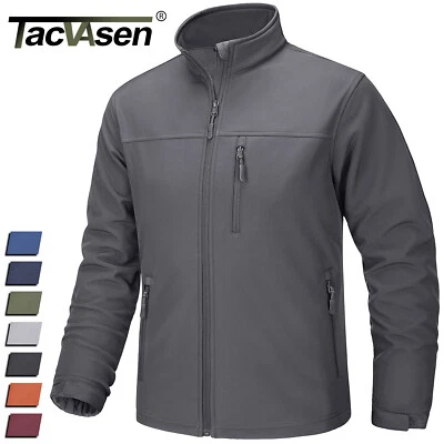 Men's Lightweight Jacket Zip Up Outdoor Hiking Coat Waterproof Cargo Work Jacket - Image 1 of 4