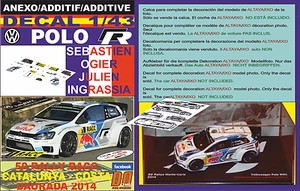 ANEXO DECAL 1/43 POLO R WRC S.OGIER R.CATALUNYA 2014 WINNER (04) - Picture 1 of 1