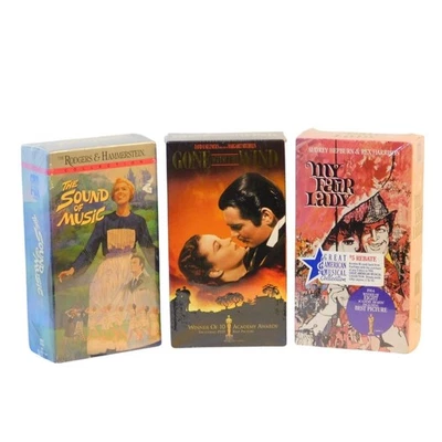 3 Box Sets of New VHS The Sound of Music, My Fair Lady, Gone with the Wind HG12 - Image 1 of 2