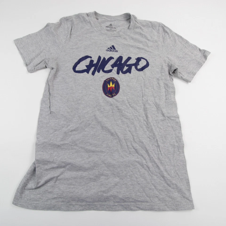 Chicago Fire FC adidas Amplifier Short Sleeve Shirt Men's Gray New - Image 1 of 1