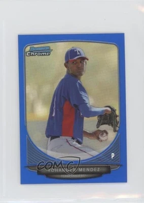 2013 Bowman Chrome Minis Blue Refractor /99 Yohander Mendez #308 - Image 1 of 2