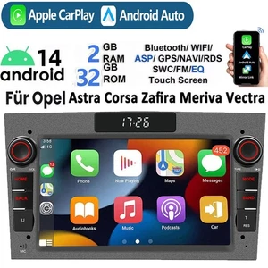 Apple Carplay Android 14 Für Opel Astra Corsa Meriva Vectra Autoradio GPS NAVI - Bild 1 von 10