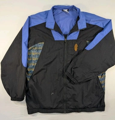 Cortavientos Pro Spirit Vintage Años 90 Talla L Negro Púrpura Patrón Ropa de Surf  Foto 1 de 4