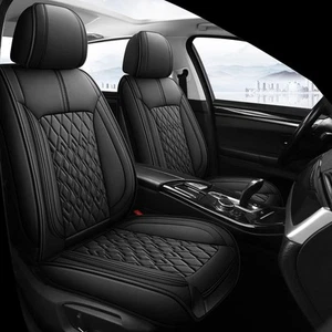 Pariitadin Leather Car Seat Covers Front Pair Waterproof Breathable Faux Leat... - Picture 1 of 7