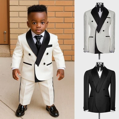 Trajes de hombre de negocios 2 piezas calce regular formal graduación chaquetas pantalones doble pecho Foto 1 de 4