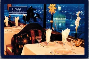Indianapolis, Indiana 4x6 Postcard HYATT REGENCY HOTEL "Eagles Nest Restaurant" - Picture 1 of 2