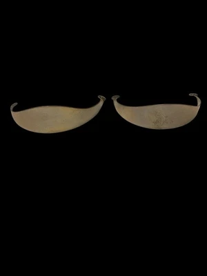 Vintage sterling silver boot Heel Chips size 3 x 1.5 - Image 1 of 4