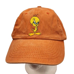 Tweety Bird Hat Orange Adjustable Vintage 1999 Warner Bro Studio Cotton Cap - Picture 1 of 11