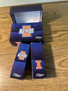 NOS ~ University of Illinois ~ Titleist 1 ~ 4 pack Golf Balls ~  NEW IN BOX - Picture 1 of 6